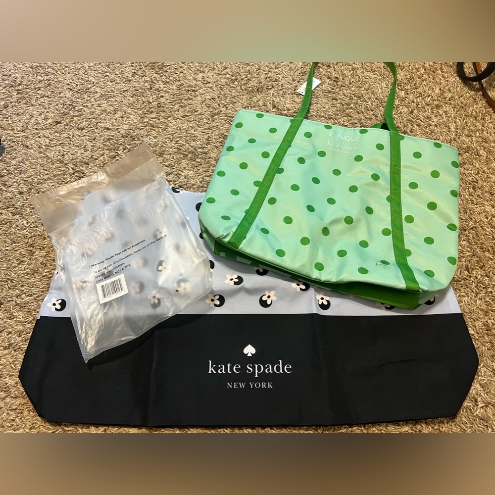 Kate Spade Canvas Tote Set - 2 piece NWT